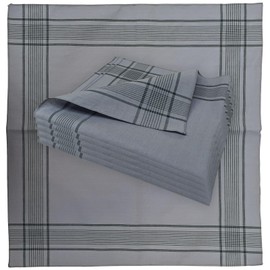 ggm Bundeswehr Men's Handkerchiefs Fabric 100% Cotton Size 50 x 50 cm, grey