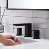 VCCUCINE Black Bathroom Faucet 3 Hole, 8 Inch Widespread Bathroom