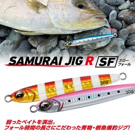 Daiwa Samurai Jig R SF Lure, 1.1 oz (30 g), Zebra Glow