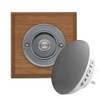 Modern Living Square Wireless Doorbell in Honey and Brushed Nickel