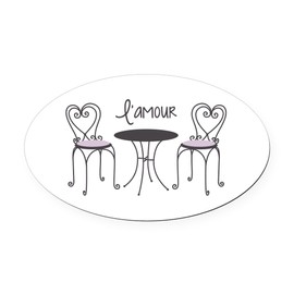 CafePress Lamour Euro Oval Car Bumper Magnet