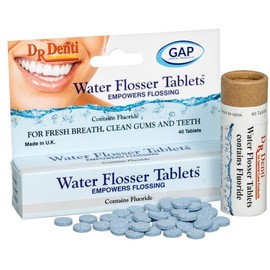 Dr Denti Dental Water flosser Tablets x 40 Contains Fluoride