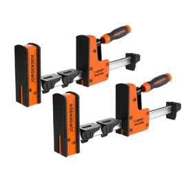 JORGENSEN 12-Inch Parallel Bar Clamp, Heavy-Duty Cabinet Master Clamp for Woodworking Glue-Up, 2200 lbs Force, Quick Release, Spreader Function, 2-Pack