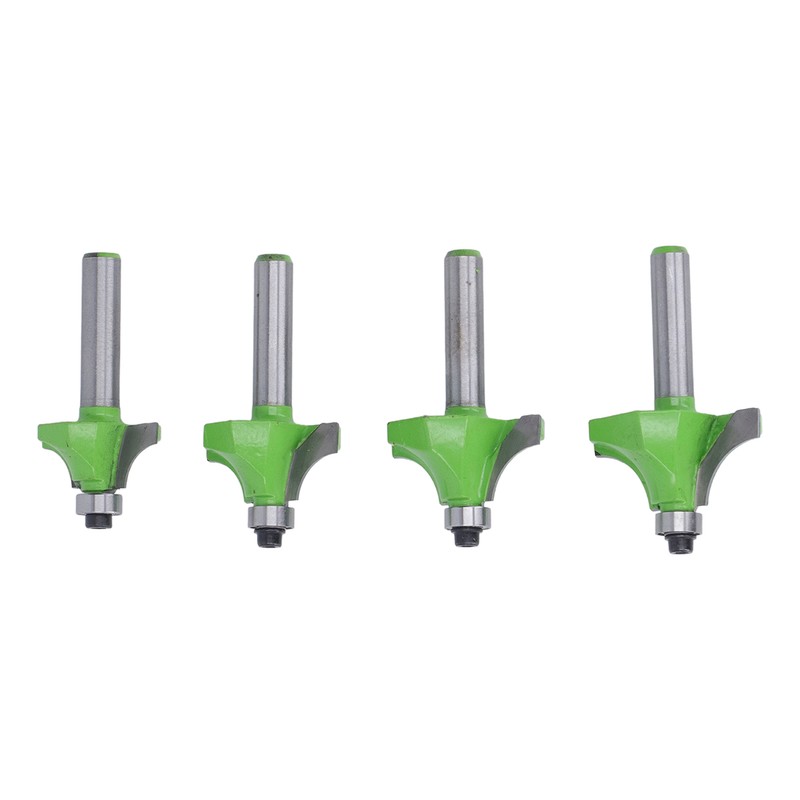 4 Pcs Roundover Router Bit 8mm Shank 5/8in 3/4in 7/8in