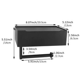 Toilet Paper Holder with Shelf, Wipe Holders for Bathroom Flushable Wipes Dispenser Storage, Wall Mount Stainless Steel Toilet Paper and Wipes Holder Shelf(Color:1)