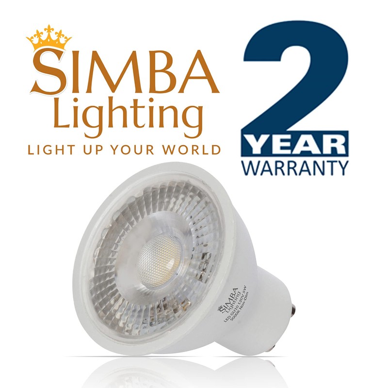 Simba Lighting LED GU10 5W Non-Dimmable Spot Light Bulb (6