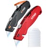 VOTREK® Box Cutter Retractable| Metal Utility Knife Set【Built-In Storage】 Tool-Free