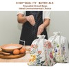 Reusable Linen Bread Bag for Homemade Bread Sourdough Loaf, Wildflower