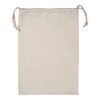 Household Beige Large Capacity Natural Cotton Drawstring Storage Laundry Sack