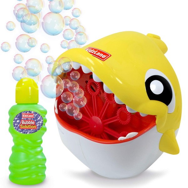 Kidzlane Shark Bubble Machine – for Kids & Toddlers – Automatic Bubble Maker for Outdoor Toy and Parties – Shark Toy Gift for Toddlers