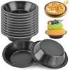 Bibabala 12pcs 5inch Desserts Black Tarts For Baking Round Tin,