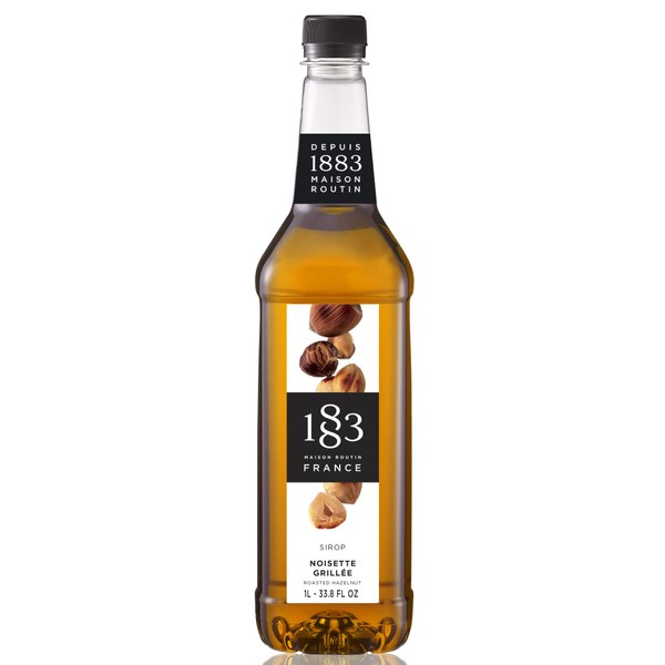 Maison Routin 1883 Premium Syrup Flavorings - Roasted Hazelnut - Purly Made in France - Pet Bottle - 1 Liter