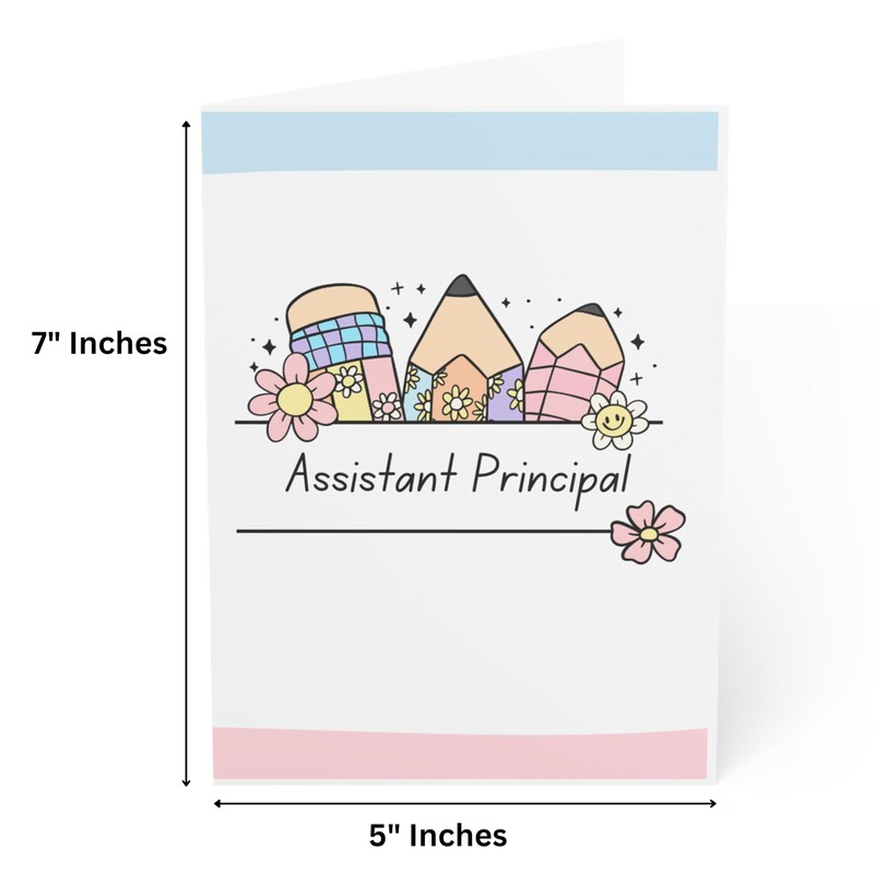 J&J'S TOYSCAPE Assistant Principal Card, School Teacher Appreciation Card for