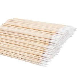 1000 Pcs Cotton Swabs Wood Sticks Cotton Tipped Applicator Cotton Swab Cotton Buds for Eyebrow Tattoo Beauty Make-up Color Nail Seam Dedicated Dirty Picking, Wood Handle Small Pointed Tip Head
