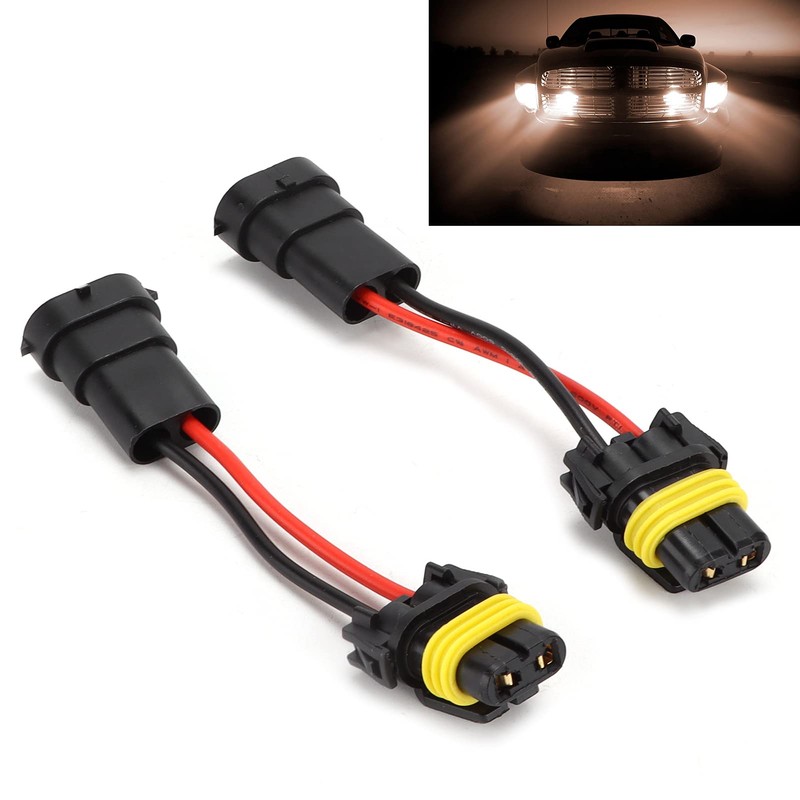 H11 Male to 9005/9006 Female Adapter Headlight Fog Light Plug
