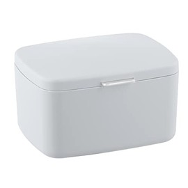 Wenko Barcelona Bathroom Box with Lid - Storage Basket with Lid - Completely Unbreakable - 19.5 x 11 x 16 cm - Anthracite