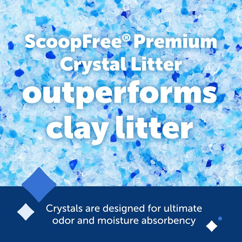 PetSafe ScoopFree Premium Crystal Cat Litter - Outperforms Clay Litter