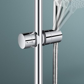Bokaiya Shower Head Holders,ABS Chrome Plated Surface Hand Shower Bracket,Adjustable Universal Shower Head Holder Diameter 18-25mm,Shower Slider Rail Clamp Shower Holder Replacement,Easy Installation
