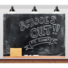CORFOTO 6x4ft Fabric School's Out Backdrop Summer Vacation is Coming School's Out for Summer Backdrops End of School Year Photography Background Party Decorations Photo Props