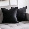 MIULEE Pack of 2 Velvet Soft Decorative Square Throw Pillow