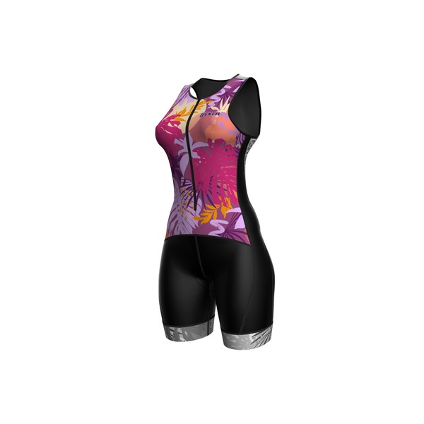 WIXEN Women's Triathlon Suit Sleeveless Tri Suit Padded Cycle Race