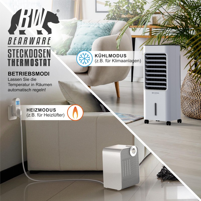 Bearware Socket Thermostat - Plug Thermostat - Digital Plug In