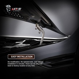 MZS Hood Lift Kit, 1" Riser Support Spacer Rock Crawler Pump Replacement Compatible with 1984-2001 Cherokee XJ