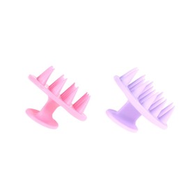 minkissy Scalp Massager Shampoo Brush Set Hair Scalp Water Spa Massage Tool Scalp Exfoliator Brush Hair Shampoo Brush Pink Purple