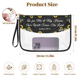 Christian Gifts for Family New Home Gift Bible Verse Cosmetic Bag Inspiration Religious Gift for Women Christmas Warm House Gifts for Sister Friend Mom Scripture Faith Gift Makeup Bag Toiletry Pouch