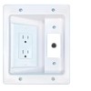 RiteAV 3.5mm Recessed Wall Plate Cable Concealer Management Kit with