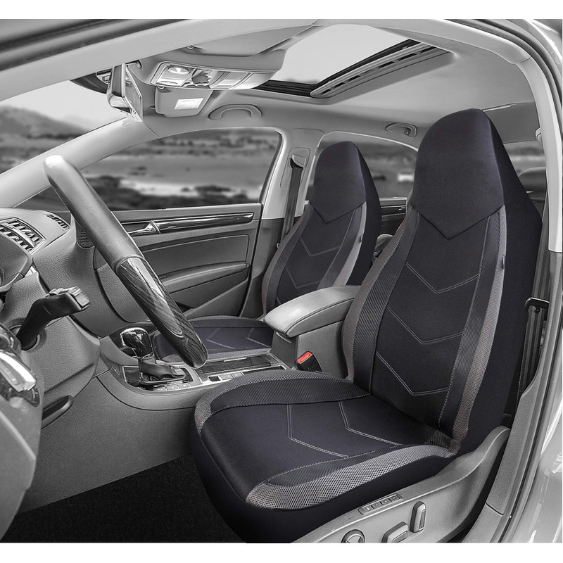PIC AUTO High Back Car Seat Covers - Sports Carbon