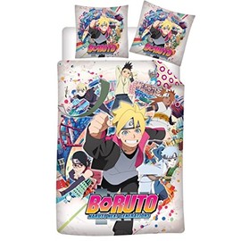 AYMAX S.P.R.L Boruto Single Bedding Set, Duvet Cover 140 x 200 cm + Pillowcase 63 x 63 cm, 100% Microfibre