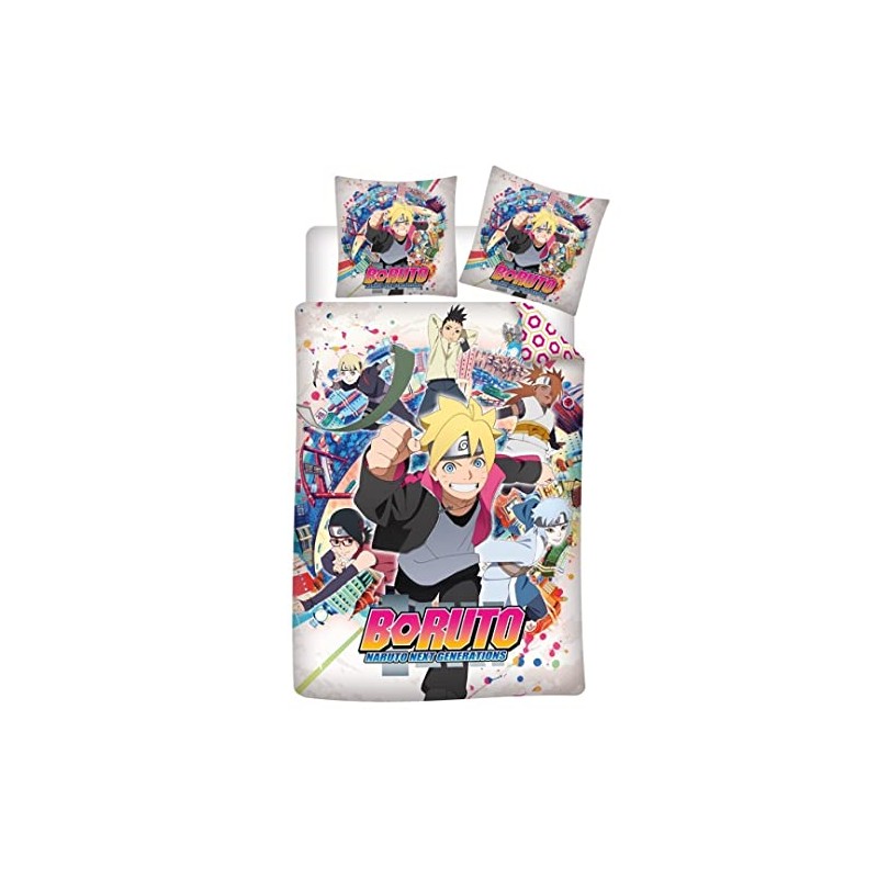 AYMAX S.P.R.L Boruto Single Bedding Set, Duvet Cover 140 x