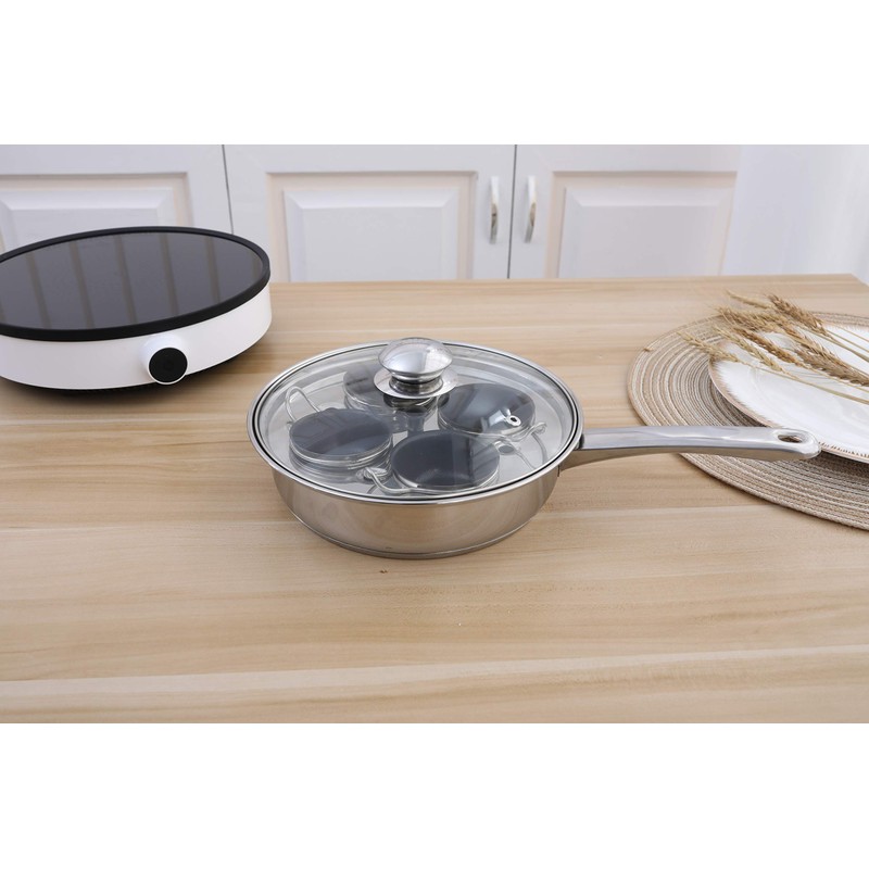 Egg Poacher Pan - Stainless Steel Poached Egg Cooker –