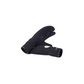RIP CURL Flashbomb 5/3mm 3 Finger Glove - Black - Flash Lining - Unisex - Stitchless technology - Detachable wrist strap