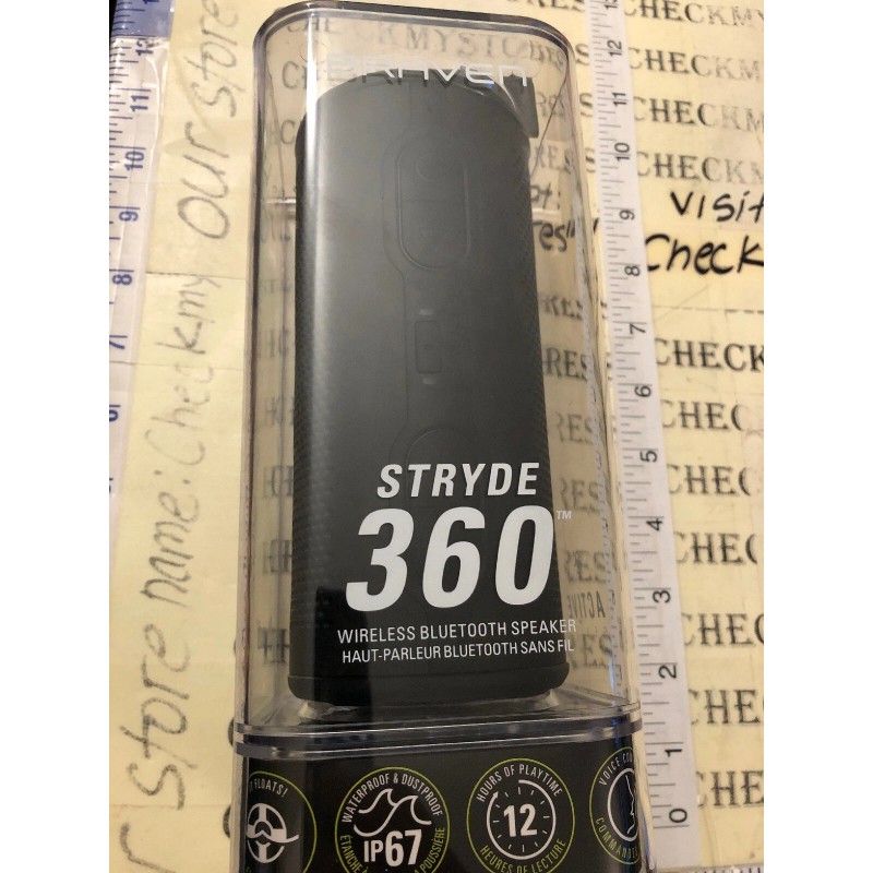 Braven Stryde Waterproof Portable Bluetooth Wireless Speaker W/ 360° Hd