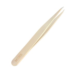 Pointed Tweezers for Women Facial Hair, Professional Stainless Steel Tweezers for Eyebrow, Chin Hair and Ingrown Hair Removal (Gold)