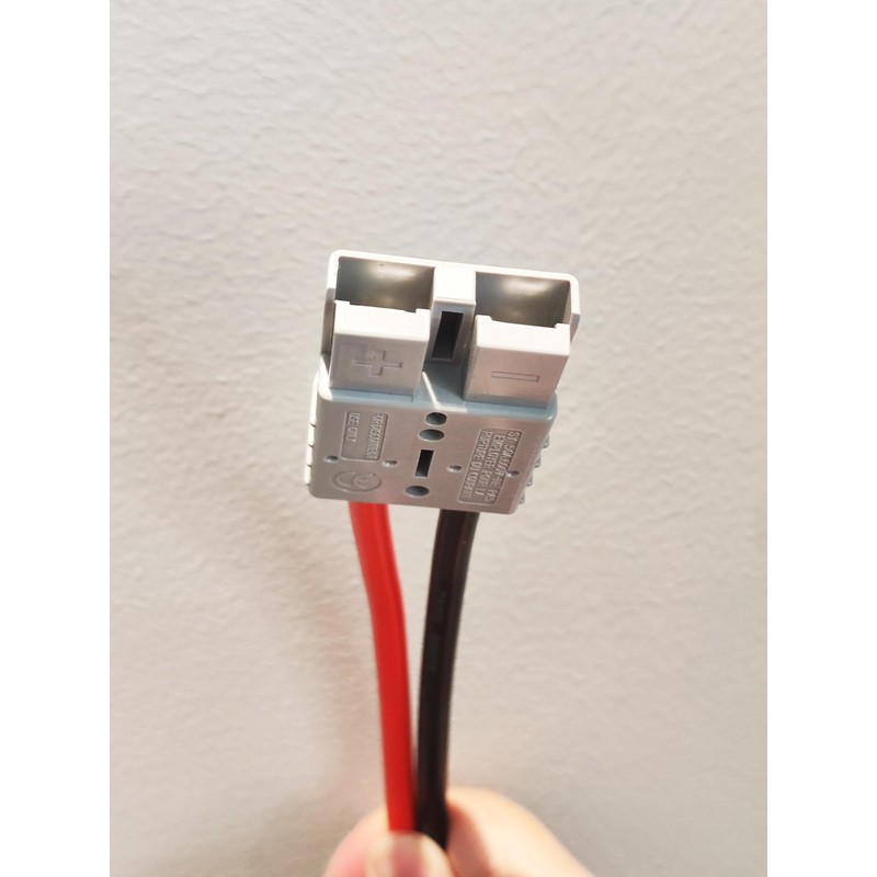 2 Pack 8AWG Cable with 50A Connectors for LiFePO4 Battery,