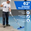 16" Notched Epoxy Floor Squeegee with 62" Long Handle for