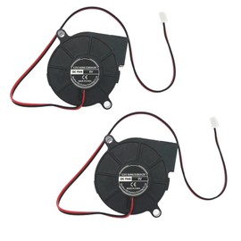 JZK 2pcs 5015 5cm small blower fan 5V DC, 50x50x15 mm, 3D printer blower fan, silent mini cooling fan 5V, brushless DC fan 50mm
