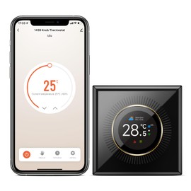 Chatthen Tuya WiFi Heating Thermostat Smart Digital TFT Room Thermostat Compatible with Alexa, Google Home, 95 V ~ 240 V AC 3 A, Black