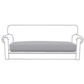 Easy-Going Stretch Cushion Cover Sofa Cushion Furniture Protector Sofa Seat Sofa Slipcover Sofa Cover Soft Flexibility with Elastic Bottom(Sofa Cushion, Silver Gray)