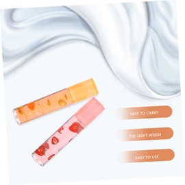 TOVINANNA Moisturizing Lip Lotion Set 8pcs Fruit Lipstick Portable Design Random