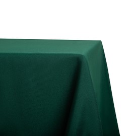 ZHEN LINEN King Table Drape Tablecloth, 108 x 156 inches Tablecloth, Extra Wide Polyester Tablecloth, 8' King Table Drape, Made in USA (Hunter Green)