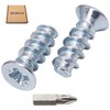 SKIR'CO (Pack of 50) Zinc Plated Euro Screws 5.0 x
