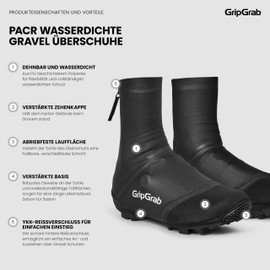 GripGrab PACR Waterproof Overshoes Gravel Overshoes MTB Shoe Covers Rain Cycling Rain Cover