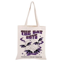 AKTAP Fantasy Book Lovers Tote Bag Acotar Bat Boys Merch The Bat Boys Tote Bag Acotar Velaris Tote Bag Bat Bookish Gift Bat Boys Acotar Shopping Bag (Bat Boys Tote)
