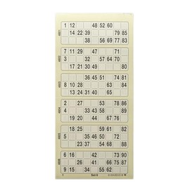 Ameisenkeks Bingo Ticket Block 600 Tickets System 15 from 90 No. 3 Yellow
