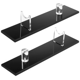 QWORK Acrylic Knife Display Stand Set - 2 Pieces Elegant Single Knife Holder for Displaying Knives, Swords, Medals,
