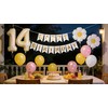 14. Set di palloncini per compleanno, con margherite, per 14